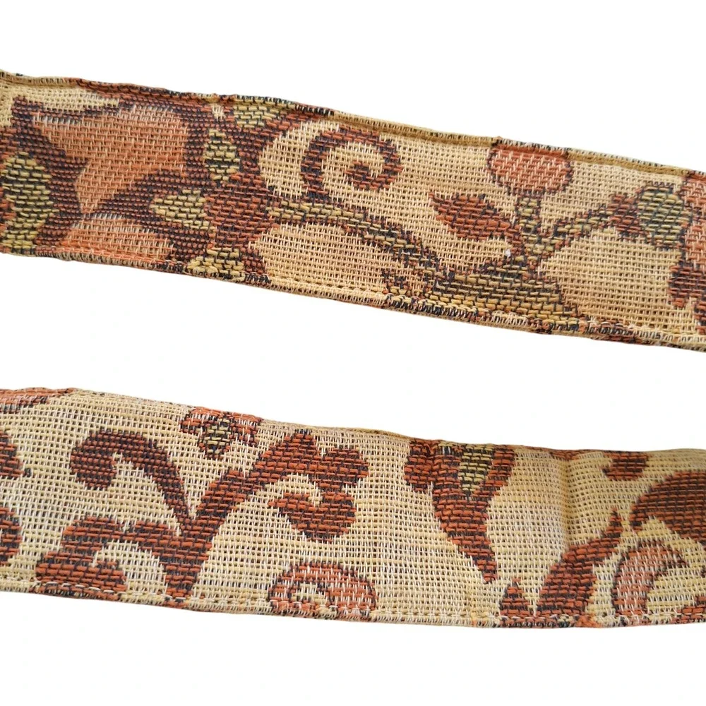 Canterbury Vtg Belt Boho Earthy 1970s Tapestry Double O Ring Large FLAW READ